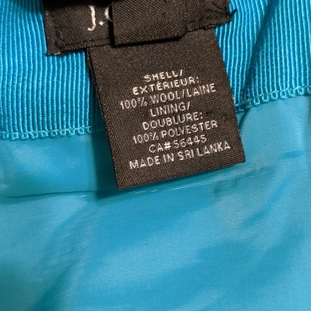 J Crew Mini Skirt Barbie Turquoise size 2 Small Wool - Picture 6 of 6